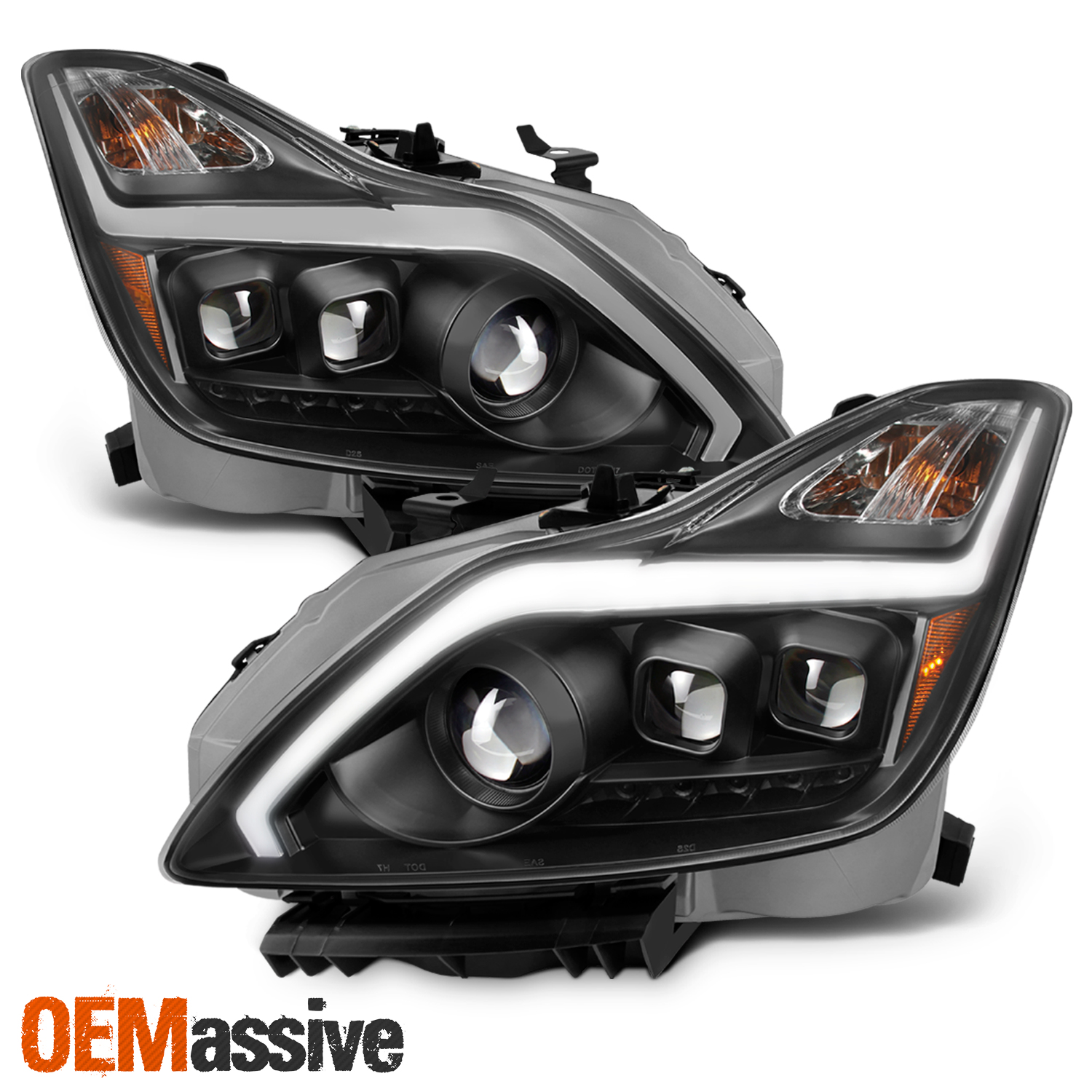 [Black]Fits 20082015 G37 / Q60 Coupe Switchback LED Signal Projector